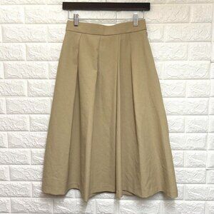 Kumi Tucked Flare Skirt Knee-Length Elastic Waist